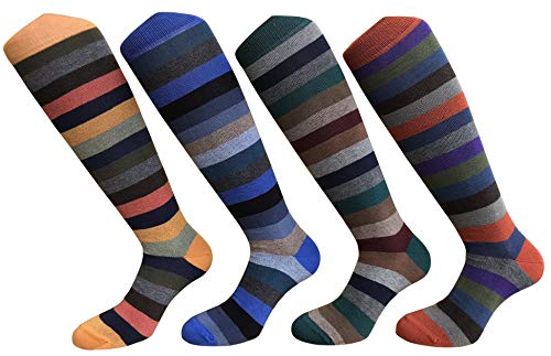 4 Paar langen Herren-Socken aus warmer Baumwolle, Einheitsgröße (Kombination 1) von CriCri Socks