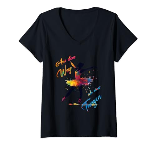 Damen Aus dem Weg ich muss TANZEN - Tanzschule Ballett T-Shirt mit V-Ausschnitt Damen Aus dem Weg ich muss TANZEN - Tanzschule Ballett T-Shirt mit V-Ausschnitt von Criban Fashion
