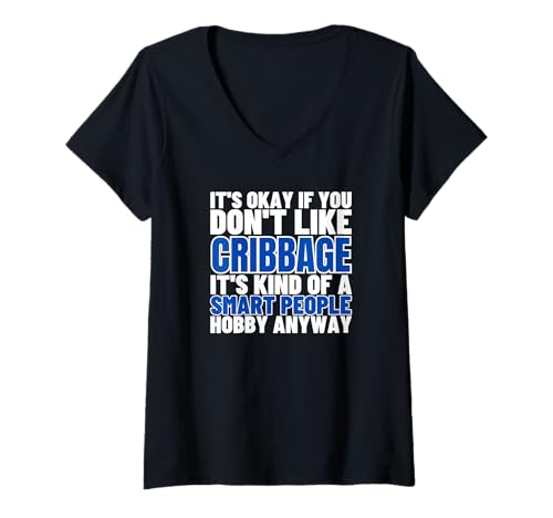 Damen Cribbage is for Smart People Lustiger Cribbage Player T-Shirt mit V-Ausschnitt Damen Cribbage is for Smart People Lustiger Cribbage Player T-Shirt mit V-Ausschnitt von Cribbage Gifts And Cribbage Boards Unique Designs