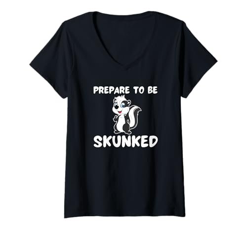 Damen Prepare to Be Skunked Lustiges Retro-Vintage-Kribbage T-Shirt mit V-Ausschnitt Damen Prepare to Be Skunked Lustiges Retro-Vintage-Kribbage T-Shirt mit V-Ausschnitt von Cribbage Gifts And Cribbage Boards Unique Designs