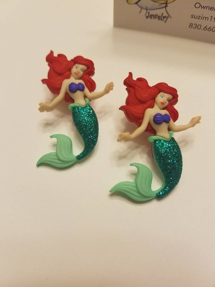 Die Kleine Meerjungfrau Ariel & Friends Ohrringe von CricketGigglesGifts