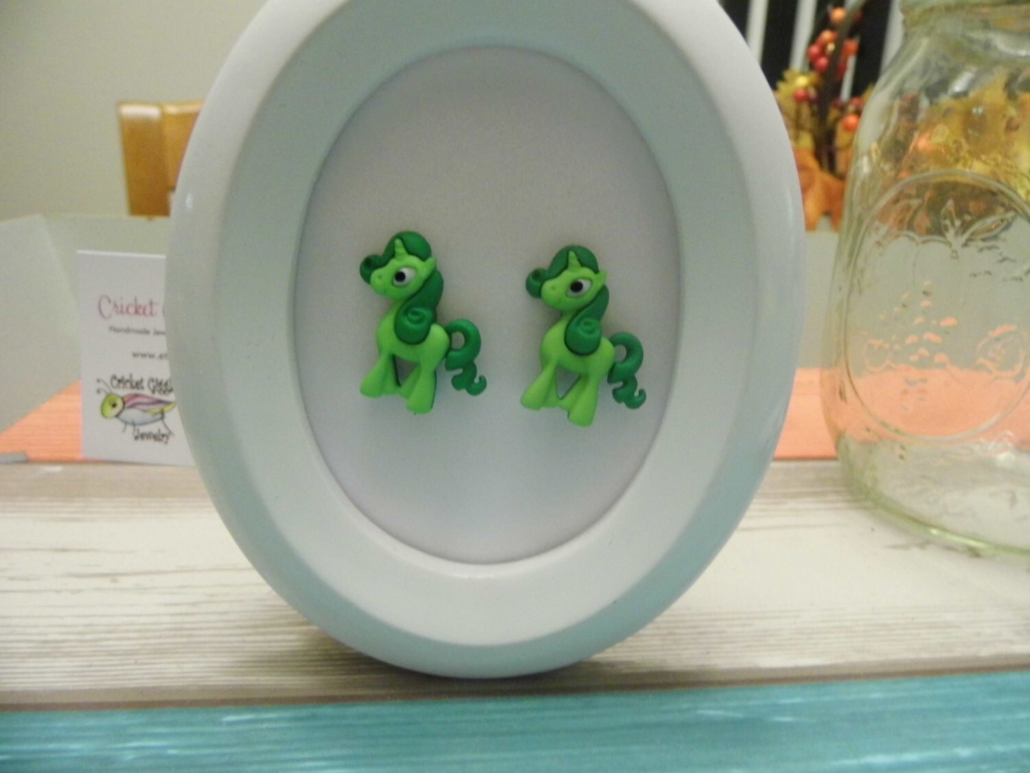 Pony Knopf Ohrstecker von CricketGigglesGifts