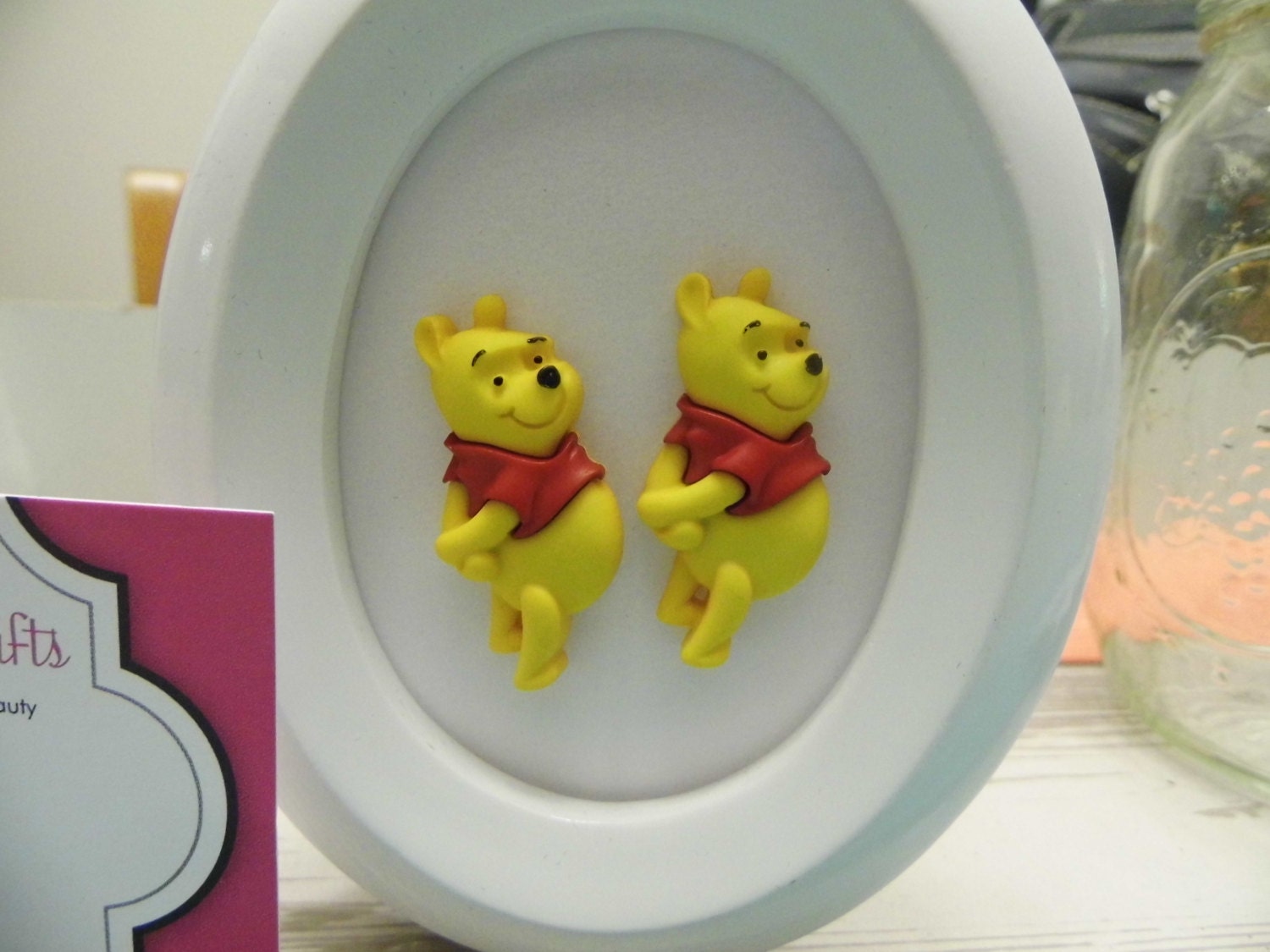 Winnie Puuh Und Seine Freunde Knopf Große Ohrstecker von CricketGigglesGifts