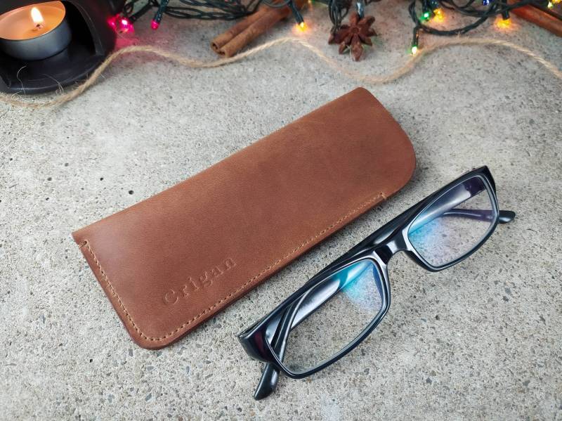 Ledertasche Für Brillen, Crazy Horse Leder, Brillenetuis Aus Zubehörkoffer, Echtleder Ledertasche Für Brillen, Crazy Horse Leder, Brillenetuis Aus Zubehörkoffer, Echtleder von CriganDesignStudio