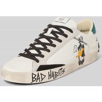 Crime London Sneaker mit Motiv-Prints Modell 'DISTRESSED' in Weiss, Größe 41 von Crime London