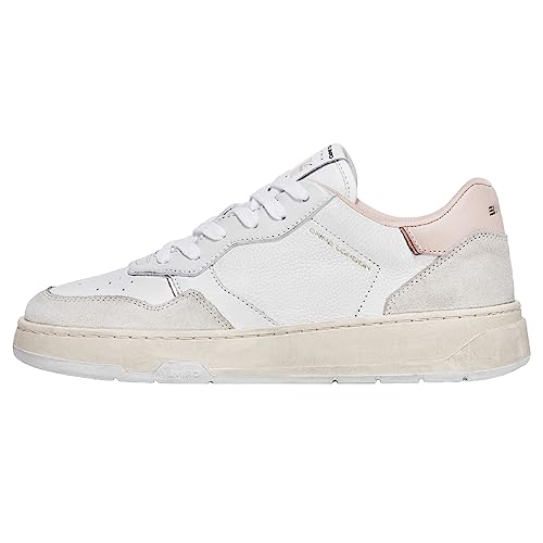 Crime London Timeless Damen-Sneakers Weiß und Rosa, Weiß, 37 EU von Crime London