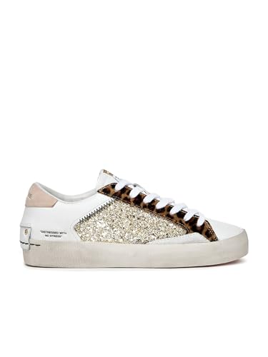 Crime london Sneakers Donna Bianco Glitter Distressed 27005pp6 von Crime London