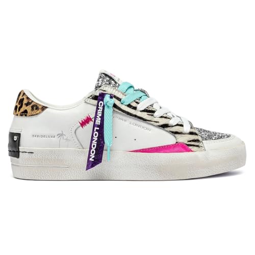 Sneaker donna Crime London Sk8 Deluxe in pelle white DS25CR06 20105PP7.10 38 von Crime London