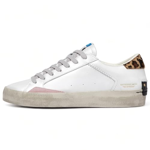 Wmns Crime Distressed 28006Aa6.10 Bianco Rosa Leopardato Bianco Rosa Leopardato/36 von Crime London