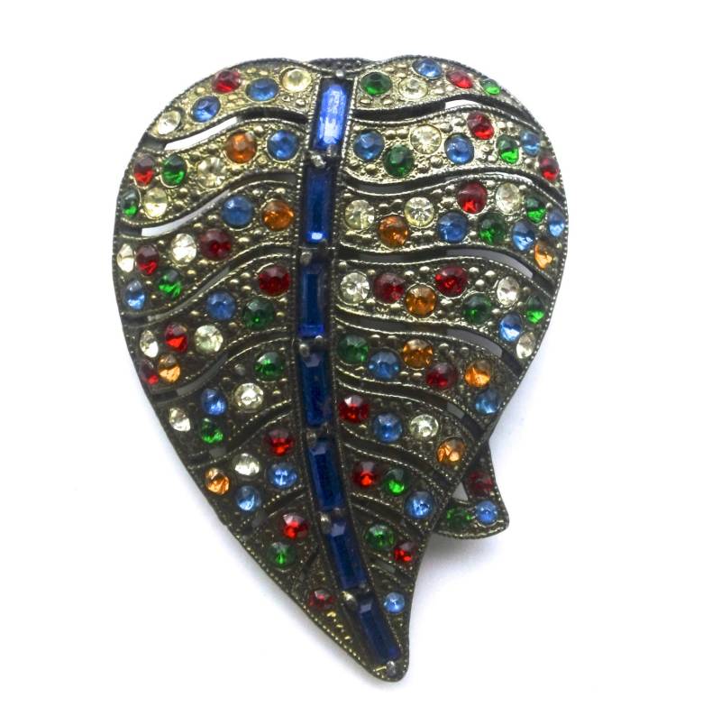 Art Deco Strass Pelz Clip Pullover Pin Multi Farbe Vintage Retro Mode Accessoire Schmuck Art Deco Strass Pelz Clip Pullover Pin Multi Farbe Vintage Retro Mode Accessoire Schmuck von CrimsonVintique