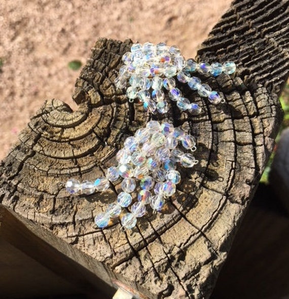 Funkelnde Strass Ohr Bergsteiger Ohrringe Aurora Borealis Hand Verdrahtet Glam Modeschmuck Funkelnde Strass Ohr Bergsteiger Ohrringe Aurora Borealis Hand Verdrahtet Glam Modeschmuck von CrimsonVintique