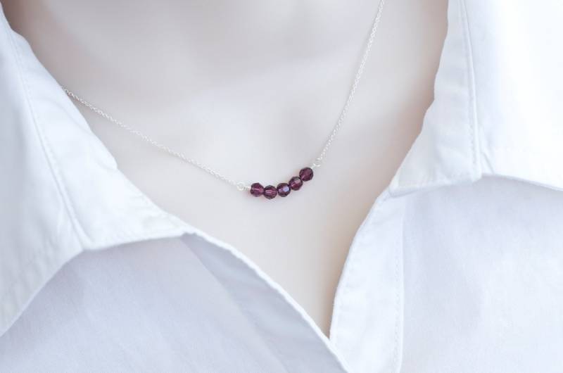 Amethyst Halskette, Birthstone Swarovski Geburtsstein Personalisierte Familie Mutter Großmutter Halskette Amethyst Halskette, Birthstone Swarovski Geburtsstein Personalisierte Familie Mutter Großmutter Halskette von CrinaJewelleryDesign