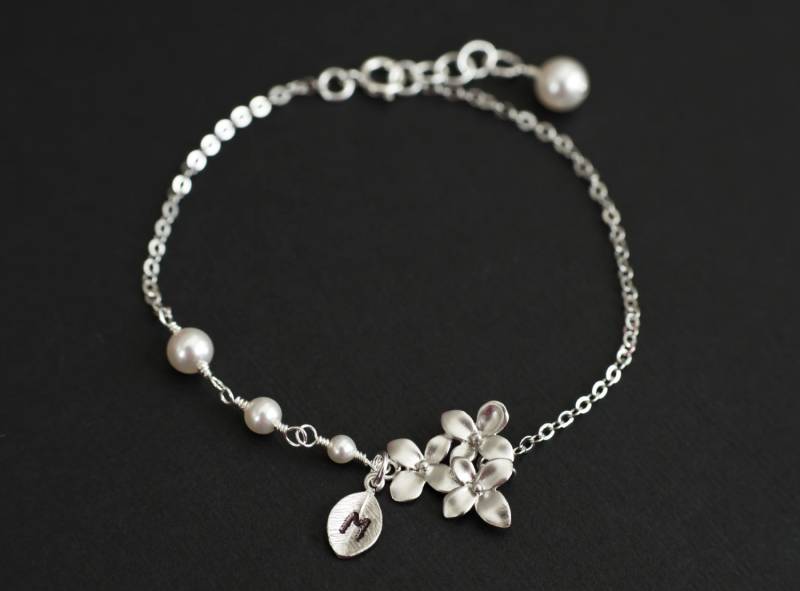Erste, Kirschblüte Erste Armband, Brautjungfer Brautjungferngeschenk, Silber Flowergirl Geschenk Erste, Kirschblüte Erste Armband, Brautjungfer Brautjungferngeschenk, Silber Flowergirl Geschenk von CrinaJewelleryDesign