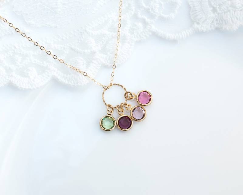 Geburtsstein Erste, Personalisierte Halskette, Swarovski Anhänger Familie, Mutter, Großmutter Geschenk, Birthstone Schmuck Geburtsstein Erste, Personalisierte Halskette, Swarovski Anhänger Familie, Mutter, Großmutter Geschenk, Birthstone Schmuck von CrinaJewelleryDesign