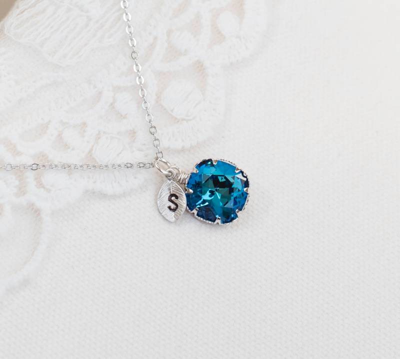 Personalisierte Bermuda Blau Swarovski Halskette, Brautjungfern Kristall Strandhochzeit, Hochzeit Ziel Personalisierte Bermuda Blau Swarovski Halskette, Brautjungfern Kristall Strandhochzeit, Hochzeit Ziel von CrinaJewelleryDesign