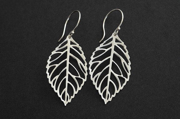 Silber Blatt Ohrringe Silber Blatt Ohrringe von CrinaJewelleryDesign