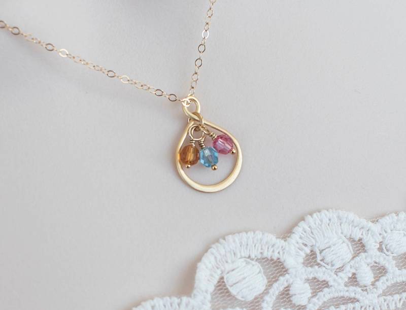 Unendlich, Unendlich Birthstone Halskette, Swarovski Geburtsstein Kette, Personalisiertes Geschenk Mutter Großmutter Halskette von CrinaJewelleryDesign