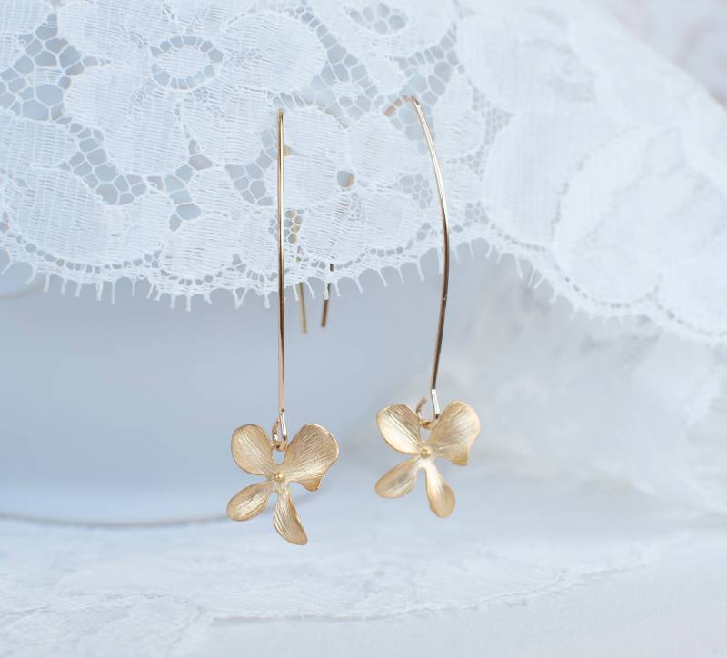 Vergoldete Ohrringe - Brautjungfer Braut Vergoldete Ohrringe - Brautjungfer Braut von CrinaJewelleryDesign