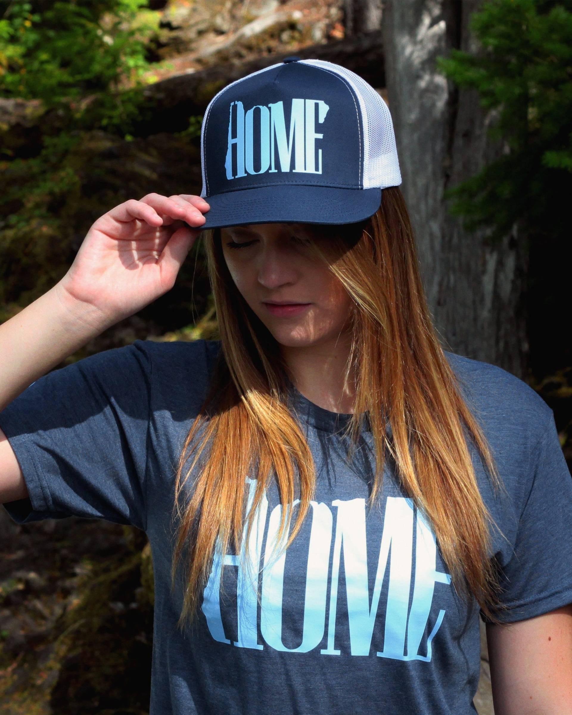 Oregon Homeland - Fünf-Panel-Mesh Verstellbarer Trucker-Hut | Einheitsgröße von CrippenDesign
