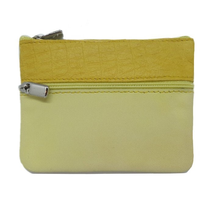Geldbörse, Kartenetui Aus Leder Mit Reißverschluss Und Innenfutter, Ledergeldbörse, Gelbe Geldbörse. Gelb von CrisArtePiel