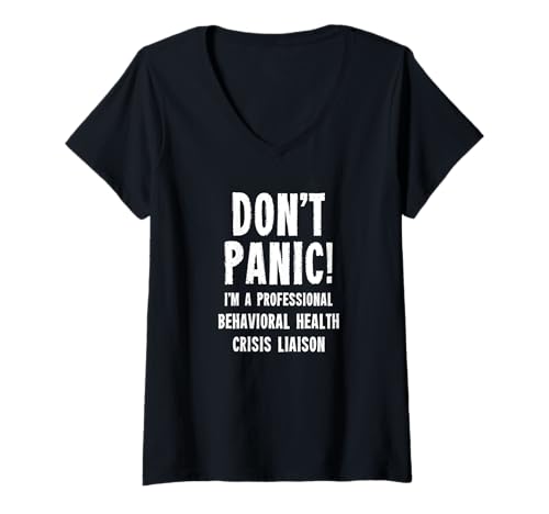 Damen Verhaltensgesundheitskrisen-Verbindung T-Shirt mit V-Ausschnitt von Crisis Intervention & Mental Health Team Gifts & T