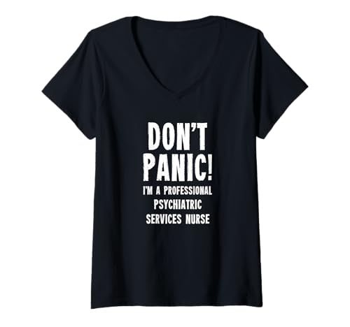 Damen Psychiatrische Dienste Krankenschwester T-Shirt mit V-Ausschnitt von Crisis Intervention & Mental Health Team Gifts