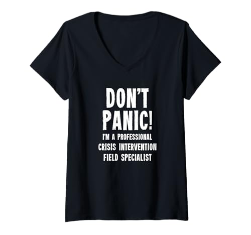 Damen Spezialist für Krisenintervention T-Shirt mit V-Ausschnitt von Crisis Intervention & Mental Health Team Gifts