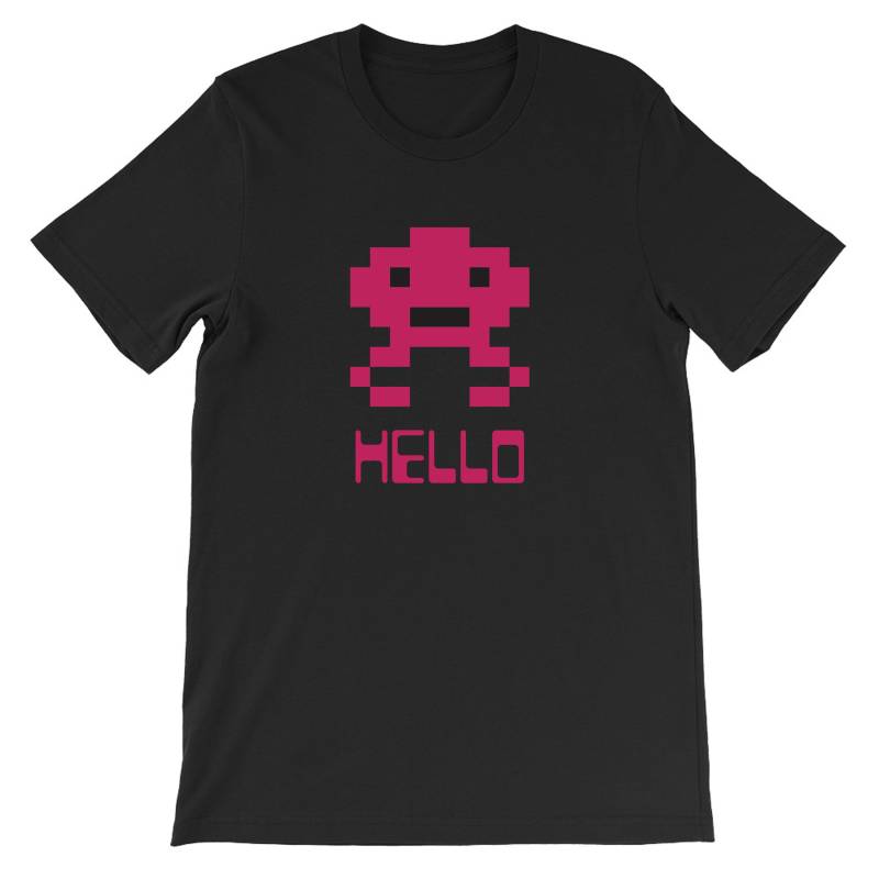 Benutzerdefinierte Personalisierte Raum Invader T-Shirt, 80Er Jahre Retro Gamer, Videospiel, Alien, Pixel-Kunst von CrispyAndFrosty