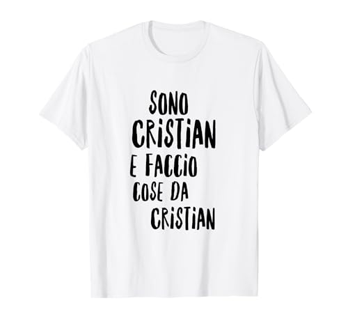 Cristian T-Shirt mit lustigem Text für Herren, Jungen und Kinder T-Shirt Cristian T-Shirt mit lustigem Text für Herren, Jungen und Kinder T-Shirt von Cristian Che Fa Cose Testo Divertente