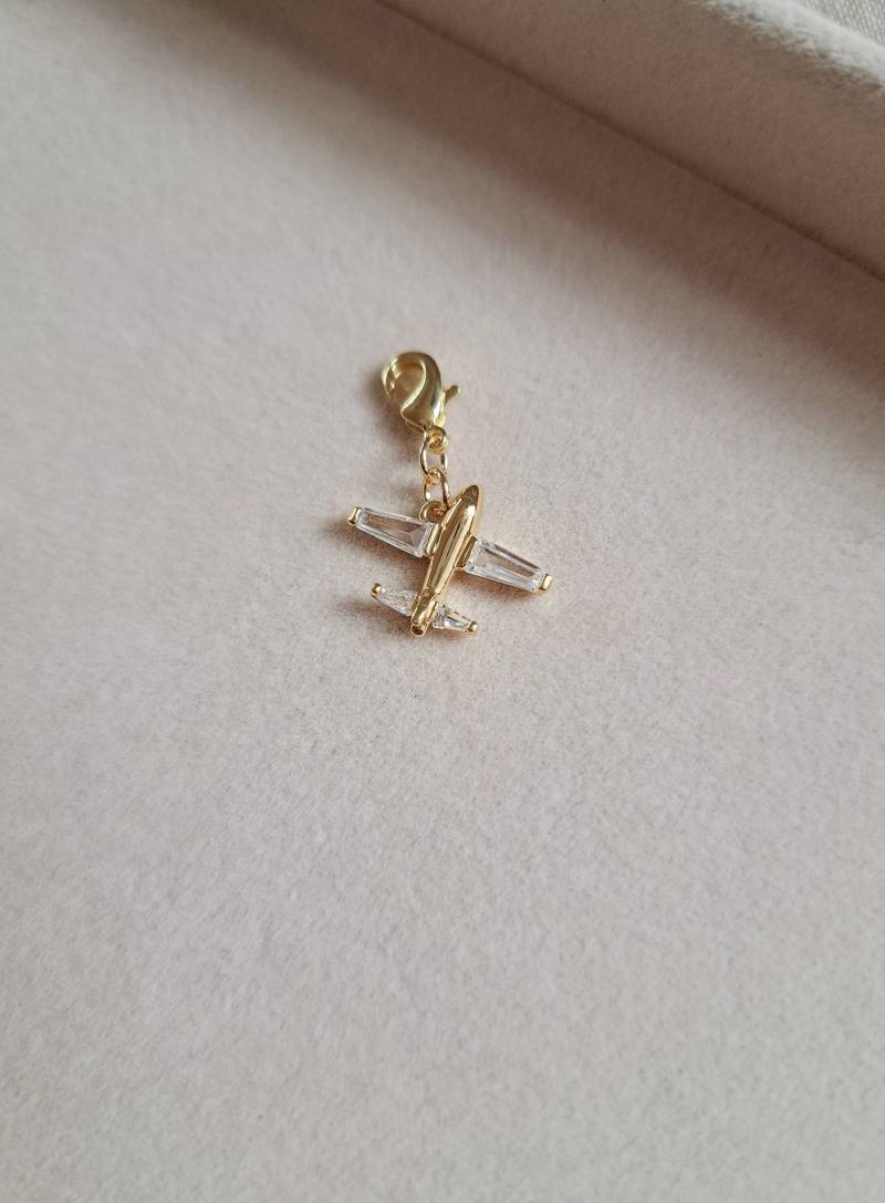 Anhänger Flugzeug 24K Vergoldet Anhänger Flugzeug 24K Vergoldet von CristinaArnoldJoyas