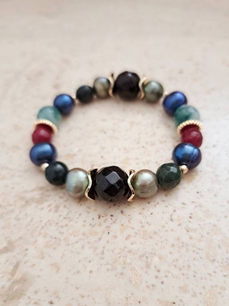 Armband Mit Achat, Steinen Und Perlen Armband Mit Achat, Steinen Und Perlen von CristinaArnoldJoyas