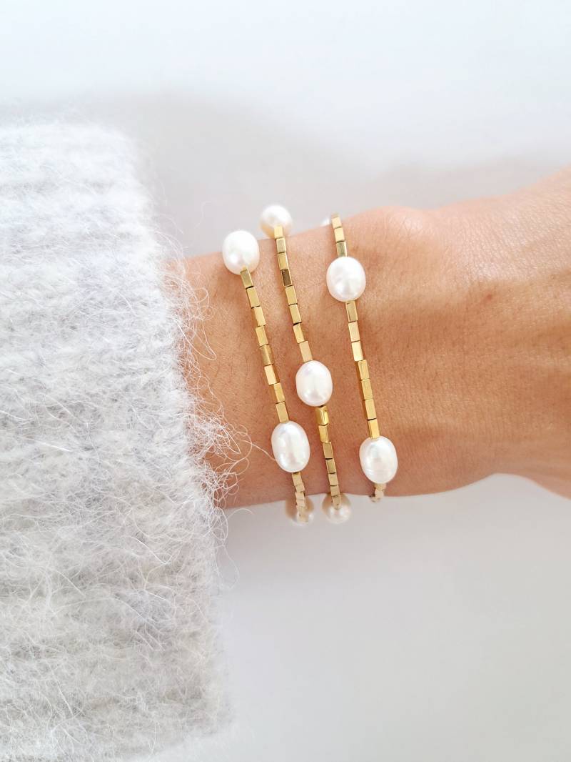 Gold Armband Mit Perlen Gold Armband Mit Perlen von CristinaArnoldJoyas