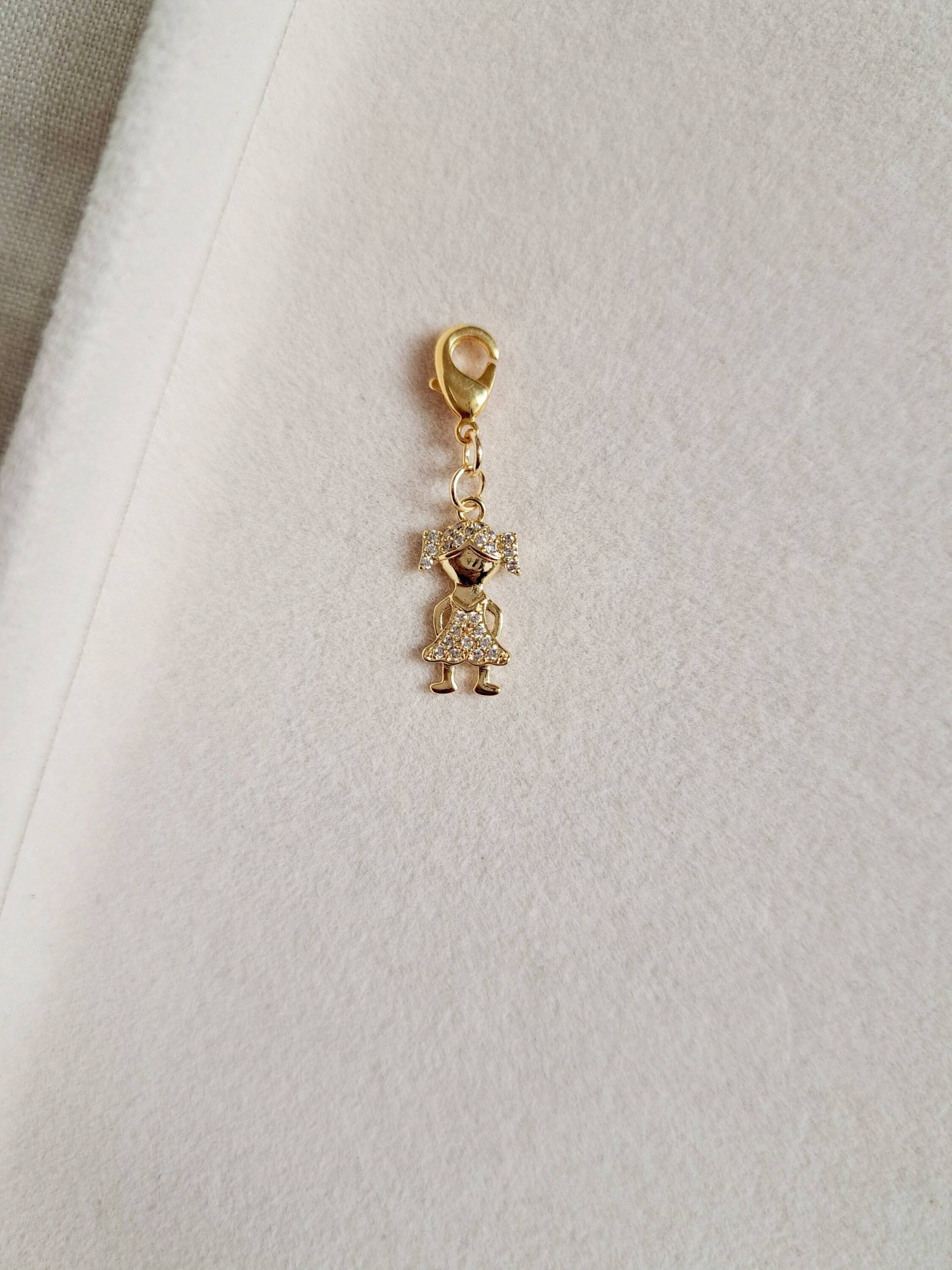 Mädchen Charm Mit Zirkonia - 24K Vergoldet von CristinaArnoldJoyas