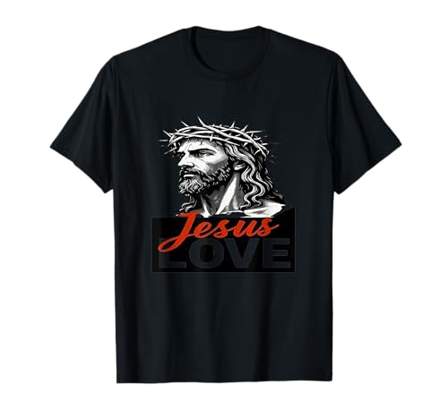 Love Jesus Portrait-Stil Grafik für Damen und Herren T-Shirt Love Jesus Portrait-Stil Grafik für Damen und Herren T-Shirt von Cristos