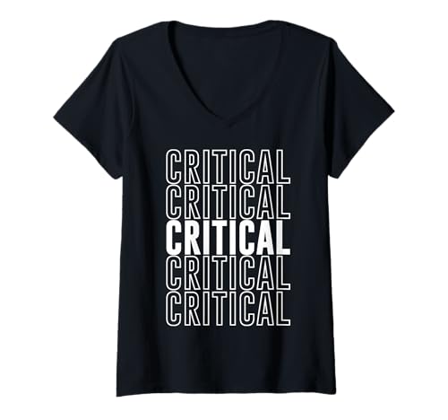 Damen Kritisch T-Shirt mit V-Ausschnitt Damen Kritisch T-Shirt mit V-Ausschnitt von Critical Apparel