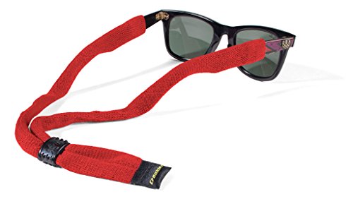 Croakies Micro Printed Suiters Red Polyester Adjustable Secure Eyewear Retainer von Croakies