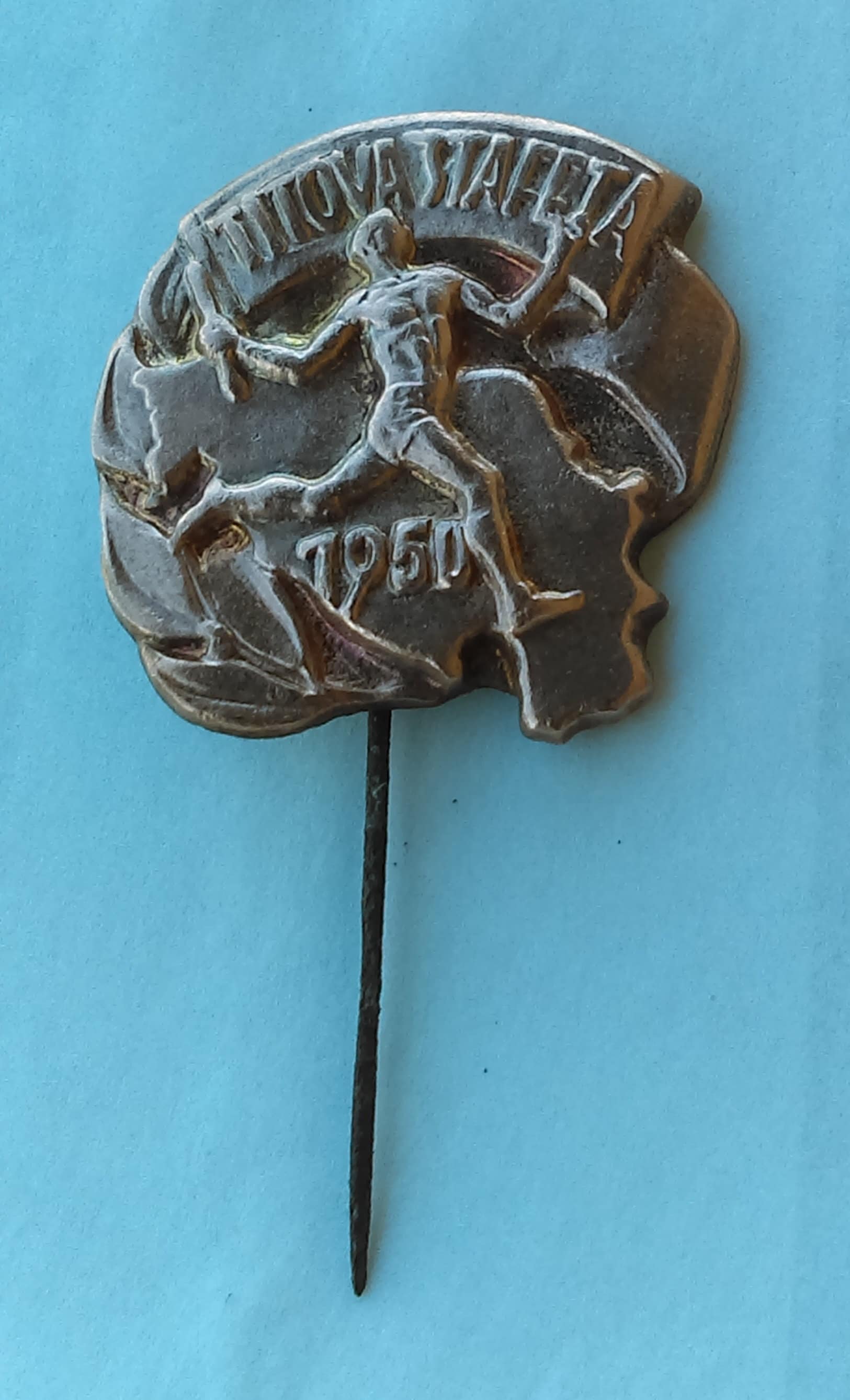 Titova Štafeta 1950. Staffel Jugend, Josip Broz Tito, Jugoslawien Vintage Anstecknadel, Rarre Titova Štafeta 1950. Staffel Jugend, Josip Broz Tito, Jugoslawien Vintage Anstecknadel, Rarre von Croata