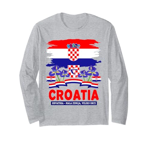 Hrvatska Kroatische Flagge Outfit Idee für Kinder & Kroatien Flagge Langarmshirt Hrvatska Kroatische Flagge Outfit Idee für Kinder & Kroatien Flagge Langarmshirt von Croatia Flag Accessories Outfit Ideas For Women