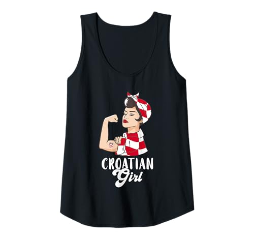 Damen Kroatische Mädchen Starke Frau Hrvatska Pride Kroatien Flagge Wurzeln Tank Top Damen Kroatische Mädchen Starke Frau Hrvatska Pride Kroatien Flagge Wurzeln Tank Top von Croatia Flag Croatian Roots Hrvatska