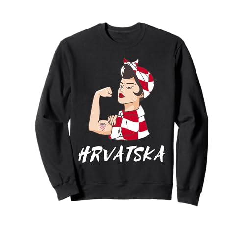 Hrvatska Pride Strong Girl Kroatien Flagge Wurzeln Kroatisch Sweatshirt Hrvatska Pride Strong Girl Kroatien Flagge Wurzeln Kroatisch Sweatshirt von Croatia Flag Croatian Roots Hrvatska