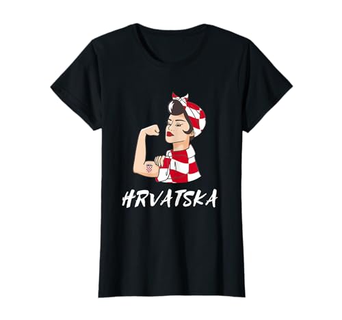 Hrvatska Pride Strong Girl Kroatien Flagge Wurzeln Kroatisch T-Shirt Hrvatska Pride Strong Girl Kroatien Flagge Wurzeln Kroatisch T-Shirt von Croatia Flag Croatian Roots Hrvatska