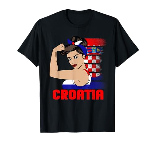 Kroatisches Mädchen Kroatien Mädchen Chica Kroatien T-Shirt von Croatia Girl Croatian For Women
