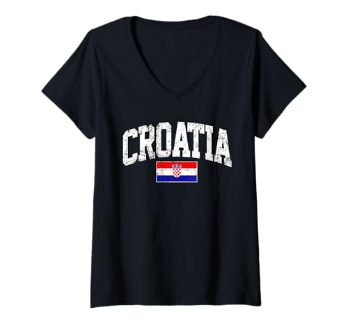 Damen Kroatien Familienausflug nach Kroatien Geschenk Kroatien Urlaub Kroatien T-Shirt mit V-Ausschnitt Damen Kroatien Familienausflug nach Kroatien Geschenk Kroatien Urlaub Kroatien T-Shirt mit V-Ausschnitt von Croatia family trip to Croatia Gift Croatia