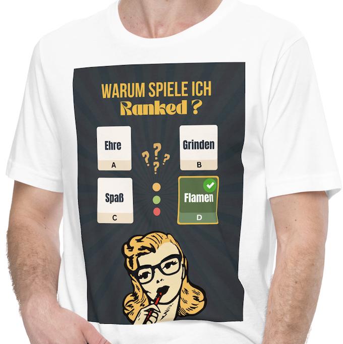 Gaming Shirt - Lustiges Gamer T-Shirt Ranked Spruch Flamer Nerd Geschenk Für Zocker Freunde [S-2xl 27, 90 Eur] von CrocGamingPrints