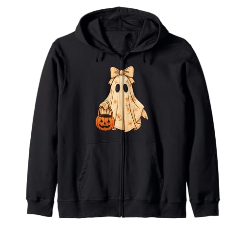 Crochet Ghost Boho Floral Halloween Kürbis Herren Damen Kinder Kapuzenjacke von Crochet Ghost Boho Floral Halloween