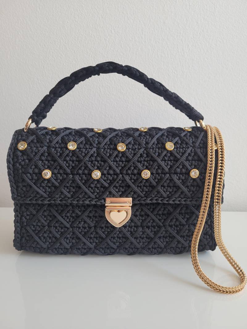 Luxus Einzigartige Häkeltasche, Handgemachte Häkeln Handtasche, Häkeltasche, Häkeltasche Geldborse von CrochetBagsAndreea