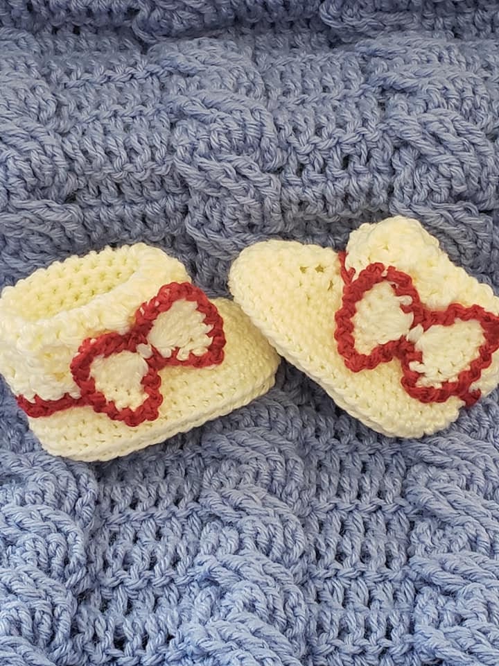 Gehäkelte Baby Booties Schuhe Neugeborenen von CrochetByChristi