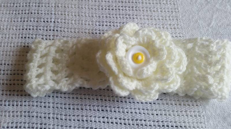 Baby Stirnband Gehäkelt, Antike Weiße Stirnband, Handgefertigte Blume, Geschenkidee. Haarreif Mit Blüte. Versandfertig Baby Stirnband Gehäkelt, Antike Weiße Stirnband, Handgefertigte Blume, Geschenkidee. Haarreif Mit Blüte. Versandfertig von CrochetbyKathie