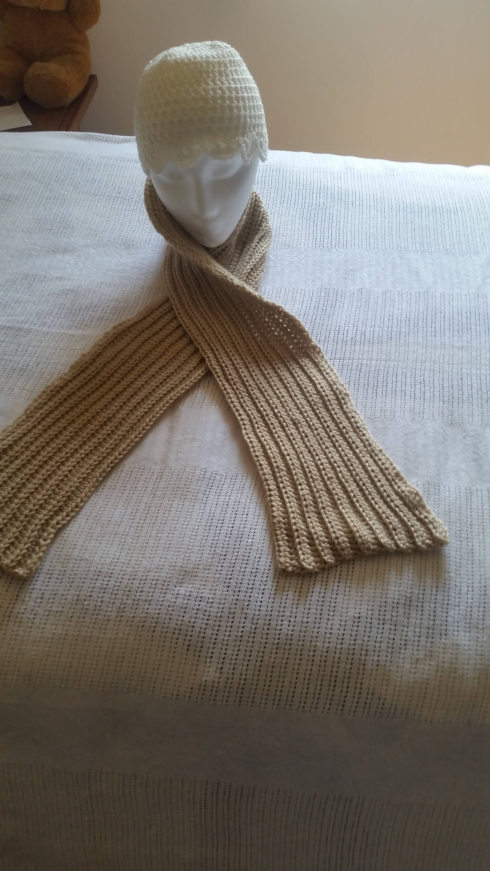 Gehäkelter Schal, Knochenfarbe Winter Tragen, Geschenk Für Sie, Geschenkidee Ihn, Unisex Halswärmer, Weicher Versandfertig Gehäkelter Schal, Knochenfarbe Winter Tragen, Geschenk Für Sie, Geschenkidee Ihn, Unisex Halswärmer, Weicher Versandfertig von CrochetbyKathie
