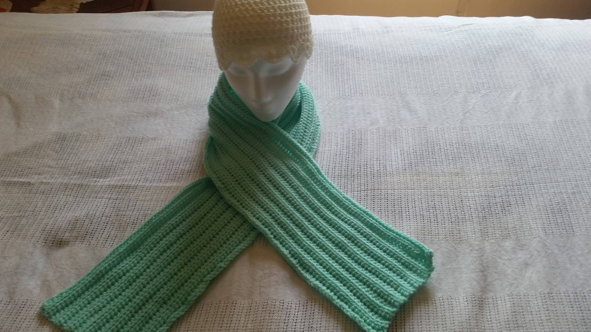Gehäkelter Schal, Pastellgrüner Winterkleidung, Geschenk Für Sie, Geschenkidee Ihn, Unisex Halswärmer, Weicher Versandfertig Gehäkelter Schal, Pastellgrüner Winterkleidung, Geschenk Für Sie, Geschenkidee Ihn, Unisex Halswärmer, Weicher Versandfertig von CrochetbyKathie